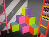 These bright blocks and non-functioning ladders came from artist Ben Jones shown by Johnson Trading Gallery.