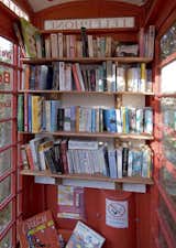 The inside of the converted phone box/library in Westbury-sub-Mendip. Photograph courtesy swns.com/ SWNS.