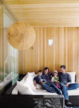 A sun porch off the main living room is one of the family’s favorite parts of the house.