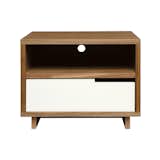 The maple-veneer Modulicious Bedside Table, $399, from Blu Dot.  Search “browse” from 7 Modern Nightstand Options