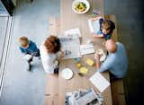 The kitchen table.