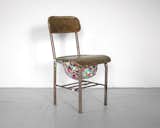 For the exhibition “Repair Shop,” ten designers were asked to repair a salvaged chair; Miller contributed this piece, entitled “Kids Have No Respect”.