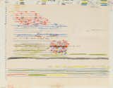 Study for Polytope de Montr�al (light score), c. 1966

Color pencil on paper

9 1/2 x 12 1/2  inches

Iannis Xenakis Archives, Biblioth�que nationale de France, Paris