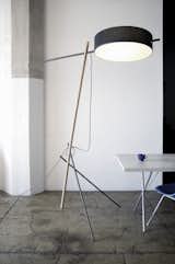 The Excel floor lamp comes flat-packed and used two CFL bulbs.