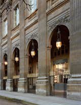 The clean, modern interior of the Parisian Marc Jacobs store is belied by its decidedly trad facade of the Palais-Royal in the center of town. Photograph by Paul Warchol.