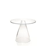 The new Sander Table, which consists of a handblown conical base affixed to a hardened glass top using ultraviolet cured adhesive. The table is available in two sizes, exclusively through Svenskt Tenn.