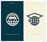 Two plays on a gridded globe, we have a car painting company on the left and AIFS-Delaware, a group that promotes foreign study, on the right.  Photo 4 of 11 in American Trademarks