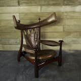 The Aspas (Quotation Marks) chair, made out of solid jacaranda and leather for the 1962 Furniture as Objects of Art exhibition in Brazil, was not produced for decades, due to its being too expensive to make. Photo courtesy Noho Modern.