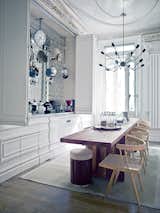 The Single Octopus chandelier, designed by Autoban, hangs in the kitchen of Çağlar's Istanbul apartment.