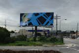 Photographer James Welling's billboard, at La Brea Avenue south of the 10, suggests a fractured grid, canted city streets, and a fraying urban fabric. Photo by Patricia Parinejad.  Photo 1 of 13 in How Many Billboards? in LA by Aaron Britt