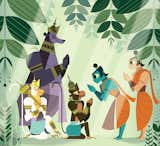 Rama makes friends with Hanuman, Sugriva, and Jambavan, animals that would help marshal his forces against Ravana.