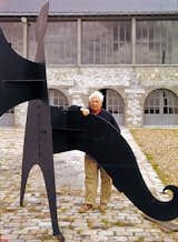 Guerrero captured Alexander Calder in front his studio in Sache, France.