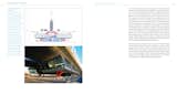 This spread shows how a piece of infrastructure (in this case the Nanterre A4 highway in France) can be integrated into another (a highway control center) by architects Odile Decq and Benoit Cornette.