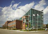 Project: UNO Veterans Memorial School CampusLocation: Chicago, Illinois

Developer: United Neighborhood Organization

2010 ULI Award for Excellence: The Americas nomination: "The LEED-Gold UNO Veterans Memorial School Campus reconfigures an abandoned warehouse into two elementary schools and a high school under a single roof, alleviating the severe overcrowding issues experienced at Archer Heights’ schools at half the cost of a traditional school."