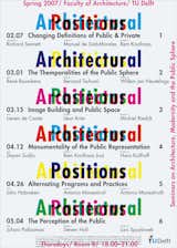 A poster for an architectural lecture series.  Photo 15 of 18 in Dutch Master Karel Martens