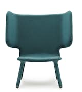 The &quot;wings&quot; on Valdemar, this new upholstered chair from industrial designers Martin Kechayas and Christian Nørgaard for Normann Copenhagen, make sitting into a blissfully solitary pleasure. The upholstery covers the legs, too, giving a complete color block look, and it's comfy, too; You can lean to either side and settle in with a book and forget about the rest of the room.