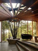 The Radius House is my favorite of the homes on the tour. The original design is from 1960 by Daniel Liebermann, an apprentice of Frank Lloyd Wright. The update is by Dwyer Design.  Photo 1 of 21 in Marin Living: Home Tours by Aaron Britt