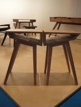 "I like the idea that one piece needs the other," designer Kurt Dexel said of his Wedge side tables. HIs company, Dexel Crafted, is located in Vancouver but does custom pieces—using traditional woodworking techniques—for customers across the US