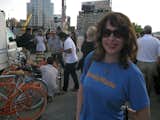 My pal Heather Wagner, a Dwell contributor and wife of Readymade editor-in-chief Andrew Wagner, came along to pick her husband's bike.