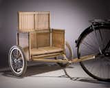 Samarth Bicycle Trailer, prototype. Radhika Bhalla (Indian, b. 1983). Designed United States, deployed India, 2008–present. Locally sourced bamboo, rattan, iron, jute, coconut fiber, wheels. Photo: Vahe D'Ala