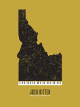 Poster for Josh Ritter (2006) by Jason Munn. Two-color silk screen. 18 x 24 inches. From The Small Stakes: Music Posters published by Chronicle Books.