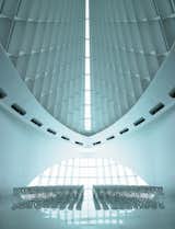The 1994 Globus chair was selected for the new pavilion at the Milwaukee Art Museu, designed by Santiago Calatrava. "This image was shot on the day of the biggest snow storm in 15 years," says Jon.