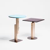 Konstantin Grcic’s first releases, in 1991, were the Tom Tom and Tam Tam side tables for SCP. They were re-released in 2009 with sliding mechanisms on their support columns. The result? Adjustable height built in.
