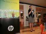 Dwell's president and CEO, Michela O'Connor Abrams, kicked things off at the HP Lounge with a few announcements.
