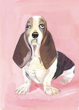 One of my favorite modes in Kalman's work is the bullseye composition with a wash of color as the background. This work, entitled "Susan," shows a droopy basset hound and appeared in the illustrated version Kalman did of Strunk and White's The Elements of Style.