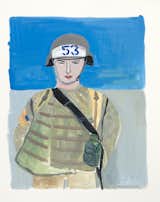 Here's a soldier Kalman painting, one of the many portraits in the show.