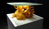 Greg Lynn's Toy Furniture features discarded plastic toys into coffee table bases. Photo courtesy Greg Lynn FORM.