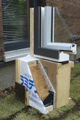 Until now, Passive House design hasn’t taken off in climates that are cold in winter and humid in summer because the plastic sheeting that keeps out cold air can trap moisture inside walls and cause mold. Mori used a German-manufactured “smart vapor barrier” that breathes in the summer to solve the problem. Carefully placed triple-glazed windows and 9-inch-thick insulation (shown here) also reduce the energy footprint.