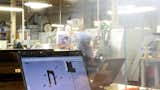"A partial view into the shop. Work moves between the computers and machines freely," says Ribic.