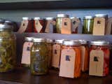 In addition to wine, they also sell jars of canned and pickled vegetables, grown on site.
