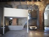 This grouping of random objects and spaces, assembled by Mark Pimlott and Tony Fretton, is supposed to evoke both and urban and interior space, somewhere in between a piazza and a salone. A piazzasalone, if you will.