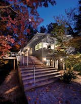 The Wheeler house, designed by Cherry Huffman Architects is a positive demonstration of an ongoing client-architect relationship and rests downhill from the street on a secluded, wooded site.