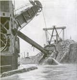 Cutting through the Panama Canal, circa 1916.