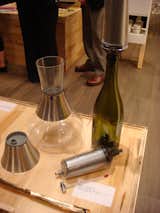 The Ravi Solution wine chiller, designed by Michael Dallaire, works by attaching a device that's meant to be stored in the freezer to the top of any wine bottle, instantly chilling the liquid as it's poured.