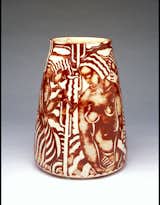 Stoneware vase by Belgian designer Louis Randour circa 1935.