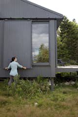 alex scott porter design tiny cabin ragged island  corrugated aluminum panels exterior