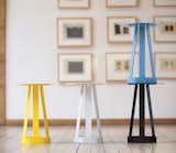 The steel Sixagon can be used as a stool, side table, or any other surface. It's got a powder-coated surface, available in black, blue, cream and yellow.