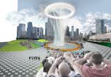 Here's Wilson's honorable mention-winning proposal for Chicago's Spire Site, which he envisioned as an "urban Old Faithful" or "unnatural wonder," lofting rings of steam into the air every fifteen minutes.  Photo 5 of 6 in Landscape Architect Marcel Wilson from Landscape Architecture: Marcel Wilson