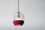 Takagi's Bluff City pendants are work lights with a kick of color and a hint of copper.