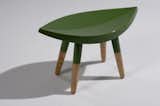 This little stool was made for milking, with maple legs and leafy seat.