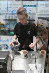 Mary adds fresh-baked brownie bites to a custom sundae. “I hate when I see ‘No substitutions’ on a menu,” says Goryl. “We want people to do whatever they want and have fun.”  Photo 9 of 10 in L.A. Creamery by Erika Heet