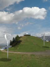 Alpine Capsule (sustainable living pod with solar- and win-energy generation units) by Ross Lovegrove.