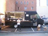 The Réveille Coffee Company's truck parked on Pacific Street in San Francisco.