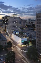 An aerial view of the new 20,830 square foot building at 700 Congress Avenue in downtown Austin.  Photo 1 of 15 in Austin's New Arthouse by Jaime Gillin