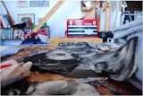 Even more cutouts on one of Clinton's workbenches.  Photo 9 of 16 in Inside HeadHoods' Workshop by Bradford Shellhammer