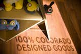 The shop features 100-percent locally designed goods from Colorado artists and designers. Corrigan tapped into another source of local talent for this shop's design, working with students at the Art Institute of Colorado in Denver to concept the store's layout.